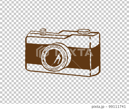 カメラ　写真　線画イラスト 99111741