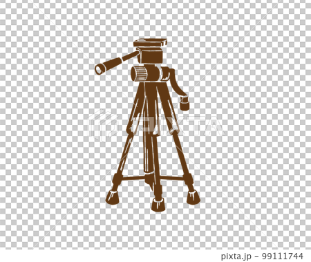 Tripod photo line drawing illustration 99111744