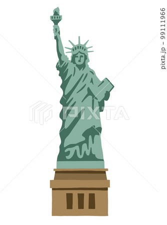 自由の女神　手描きのシンプルイラスト 99111966