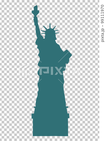 Statue of Liberty hand-drawn silhouette illustration 99111970