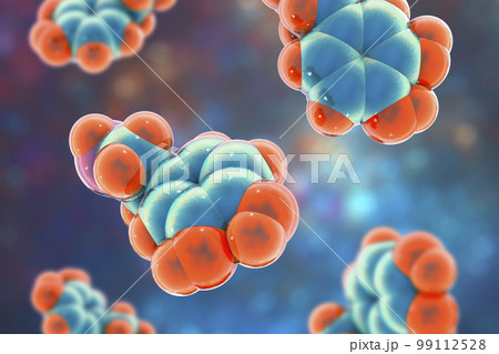 Dopamine molecule, 3D illustration Dopamine molecule, 3D illustration 99112528