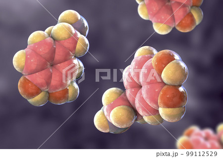 Dopamine molecule, 3D illustration Dopamine molecule, 3D illustration 99112529