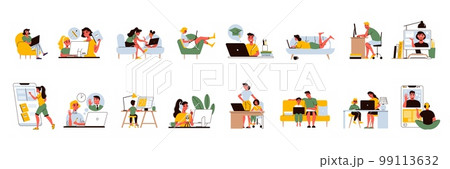 Distance Learning Icons Collection 99113632