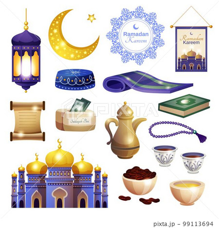 Ramadan Muslim Icon Set Ramadan Muslim Icon Set 99113694