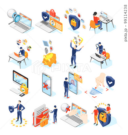 Personal Data Protection Icons 99114238