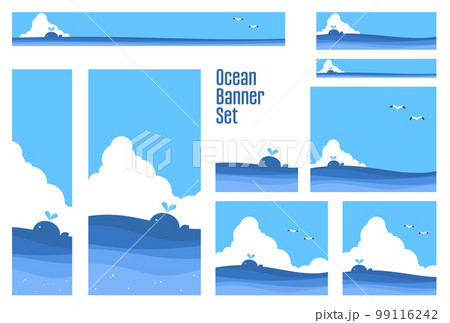 バナーセット_海とくじら バナーセット_海とくじら 99116242