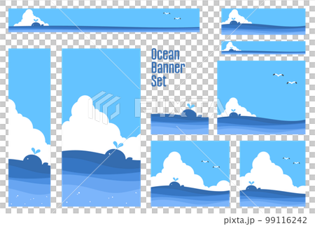 バナーセット_海とくじら バナーセット_海とくじら 99116242