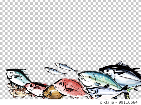 手繪魚集圖框 99116664