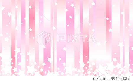 かわいいピンク色のグラデーションストライプ模様 星キラキラ イラスト背景素材 16:9 かわいいピンク色のグラデーションストライプ模様 星キラキラ イラスト背景素材 16:9 99116887