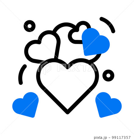 valentine icon set duotone blue style illustration vector element and symbol perfect. 99117357