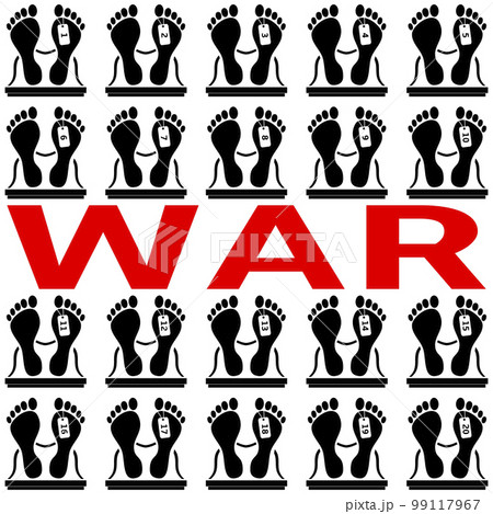 Dead soldiers in the morgue. War casualties concept. Dead soldiers in the morgue. War casualties concept. 99117967