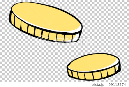 Plain coin illustration - Stock Illustration [99118374] - PIXTA