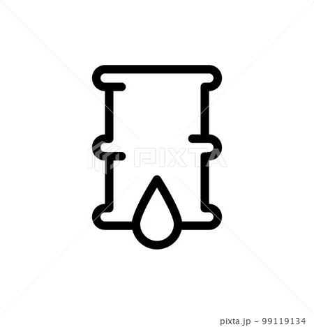Set of black vector icons, isolated against white background. Flat illustration on a theme oil 99119134