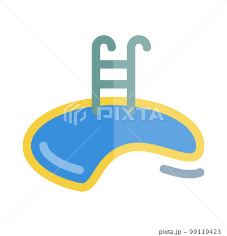 Flat illustration on a theme swimming pool 99119423