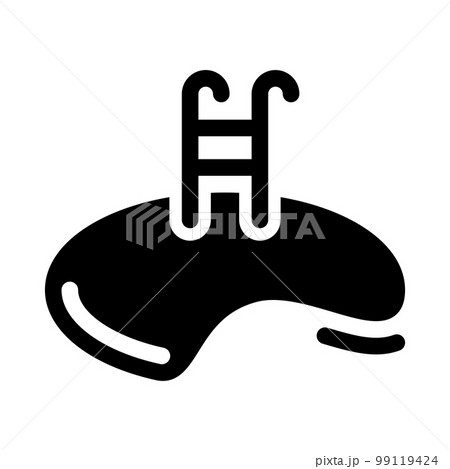 Flat illustration on a theme swimming pool 99119424