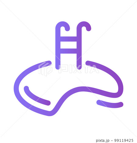 Flat illustration on a theme swimming pool 99119425