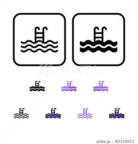 Flat illustration on a theme stairs, wave 99119452