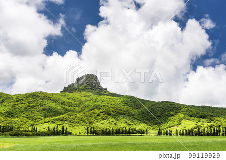 Mountain Da-Jian inside Kenting Ranch is the most eye-catching landmark of Kenting National Park in Pingtung, Taiwan. 99119929