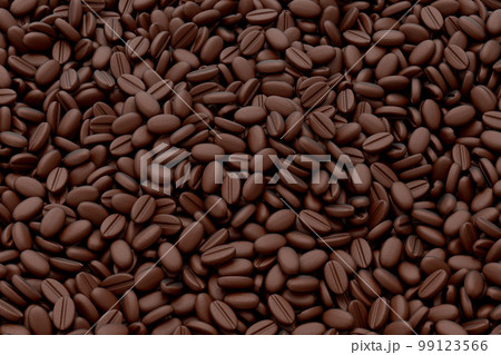 Roasted coffee beans spread out as background, concept takeaway food and drink Roasted coffee beans spread out as background, concept takeaway food and drink 99123566