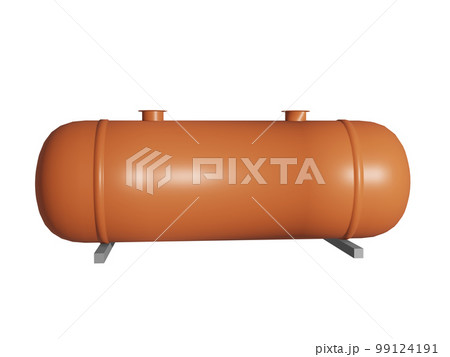Orange industrial tank isolated on white Orange industrial tank isolated on white 99124191
