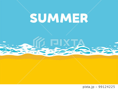 素材_背景_海_波打ち際_横_summer 99124225