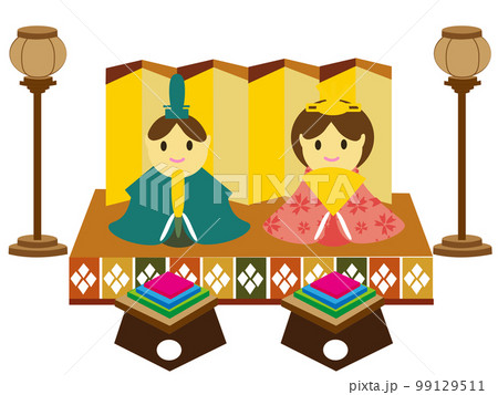 おひな祭りの飾り付け 99129511