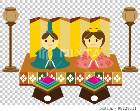 おひな祭りの飾り付け 99129511