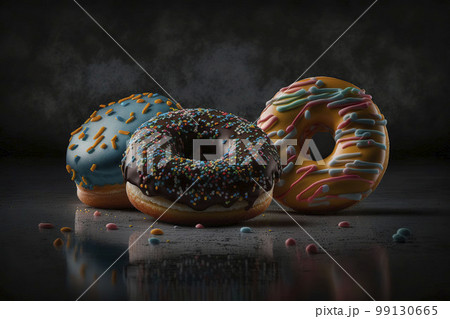 Donuts in glaze. Generative AI. Donuts in glaze. Generative AI. 99130665