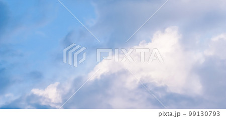 Background of blue sky with white clouds. Natural backdrop Background of blue sky with white clouds. Natural backdrop 99130793