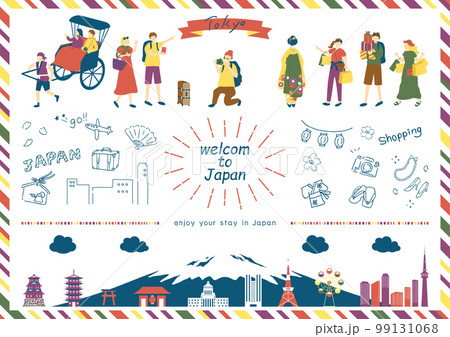 日本観光を楽しむ外国人 99131068