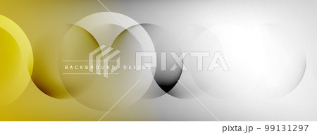 Light geometric abstract background with lines, circles 99131297