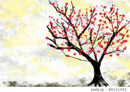 霧の中の梅の木 霧の中の梅の木 99131432