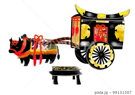 雛道具牛車のイラスト素材 [99131507] - PIXTA