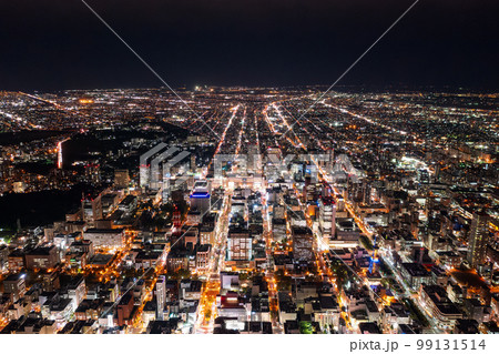 札幌夜景空撮 99131514