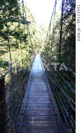 霜が降りた吊り橋 99133041