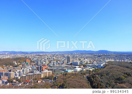 快晴の名古屋市、星ヶ丘周辺の風景 99134345