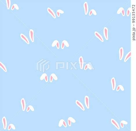 Easter bunny ears on blue background. Vector illustration. Happy Easter. Pattern Easter bunny ears on blue background. Vector illustration. Happy Easter. Pattern 99135472