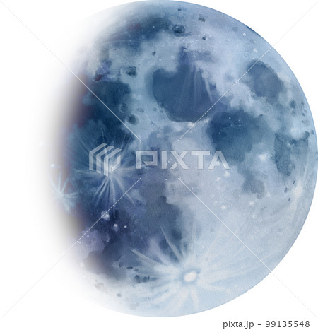 月 水彩画 お月様のイラスト素材 [99135548] - PIXTA