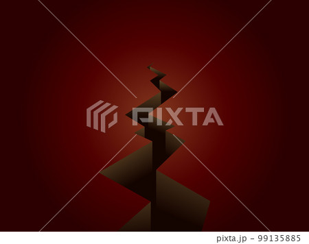 地割れイメージイラスト 地割れイメージイラスト 99135885