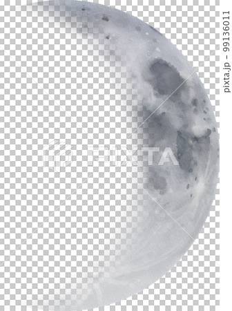 三日月 月 水彩画 99136011