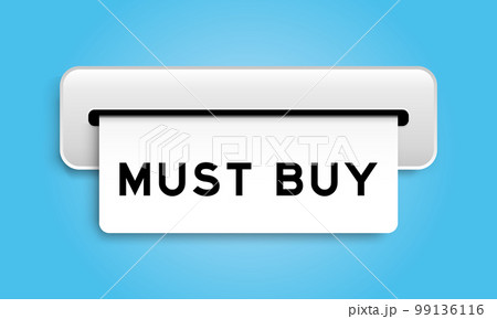White coupon banner with word must buy from machine on blue color background White coupon banner with word must buy from machine on blue color background 99136116
