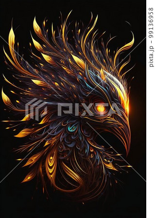 Magical Phoenix Bird. Generative AIのイラスト素材 [99136958] - PIXTA