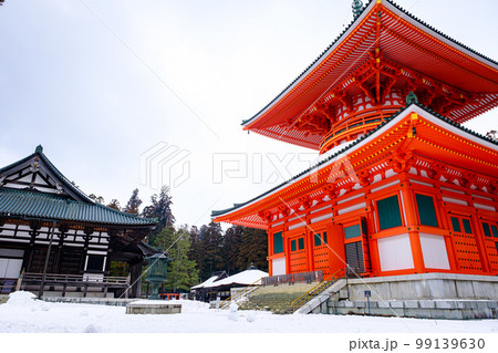 【和歌山県】高野山 壇上伽藍 根本大塔 (2023/02/08撮影) 99139630