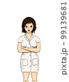 Beautiful girl in medical clothes. Specialist, massage therapist. 99139681
