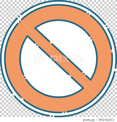 交通/限制標誌車輛關閉圖標標記紅色淡虛線 99140251