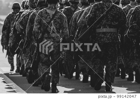 整列した自衛官(Lined Japanese infantry) 整列した自衛官(Lined Japanese infantry) 99142047
