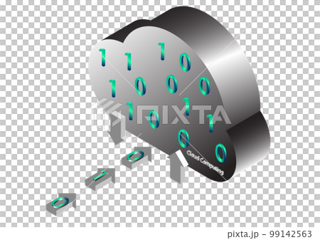 graphics Cloud computing concept data transfer...のイラスト素材 [99142563] - PIXTA