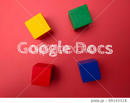 Perak,Malaysia, November 24 2022: Top view the word Google Docs on a red background. 99143318