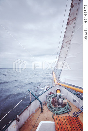 Ocean cruise, travel concept, color toning applied. Ocean cruise, travel concept, color toning applied. 99144374