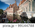 Brugge historical city with old buildings and water channel. Travel, vacation concept 99144788